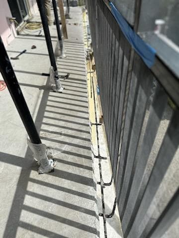 Structural beam repair with temporary shoring in place